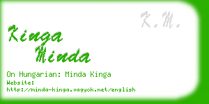 kinga minda business card